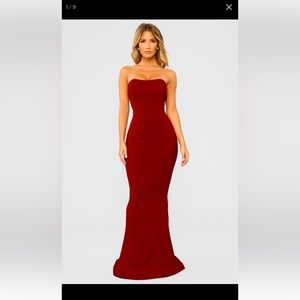 Fashion Nova strapless mermaid gown